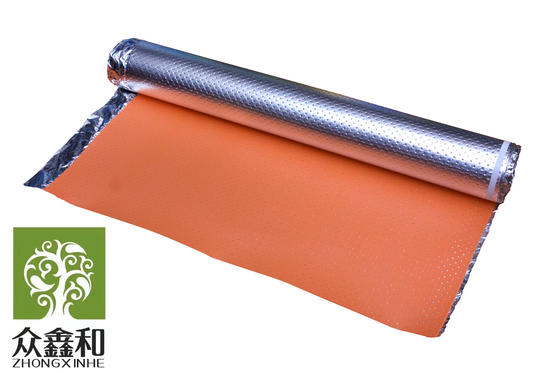 2mm Holed Underfloor Heating Underlay Aluminum Foil Durable Ixpe Foam Underlay